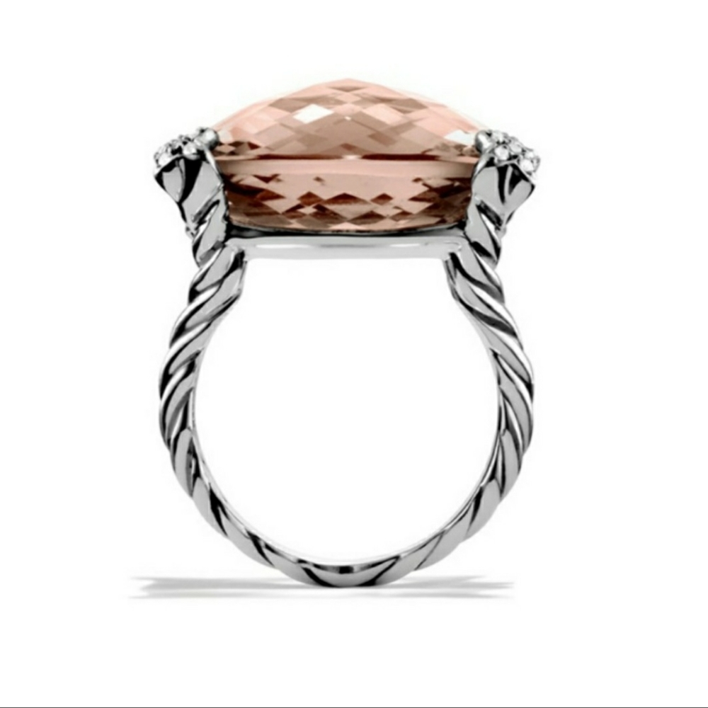 SOLD❣️David Yurman-  Morganite & Diamond Ring - Picture 2 of 9